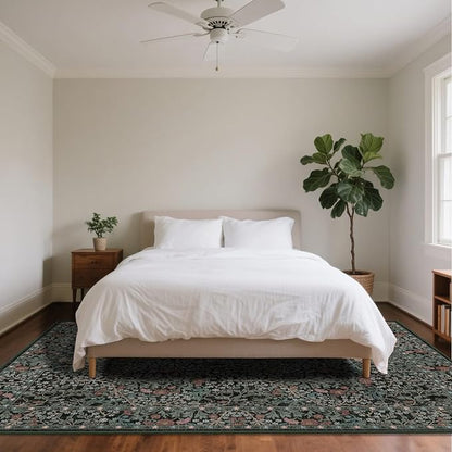 6x9 Washable Area Rugs for Living Room, Stain Resistant Vintage Rugs for Dining - Image 3