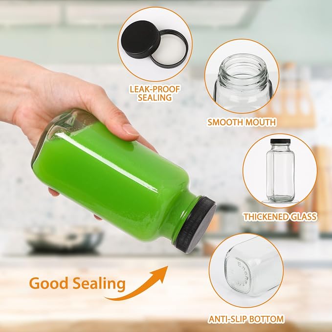 AuroTrends 8 oz Glass Bottles 12-Pack - Image 2