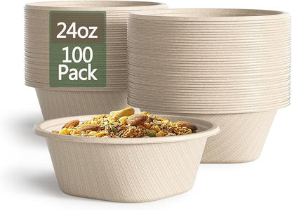24 Oz Disposable Bowls, Paper Bowls Disposable by Homestockplus