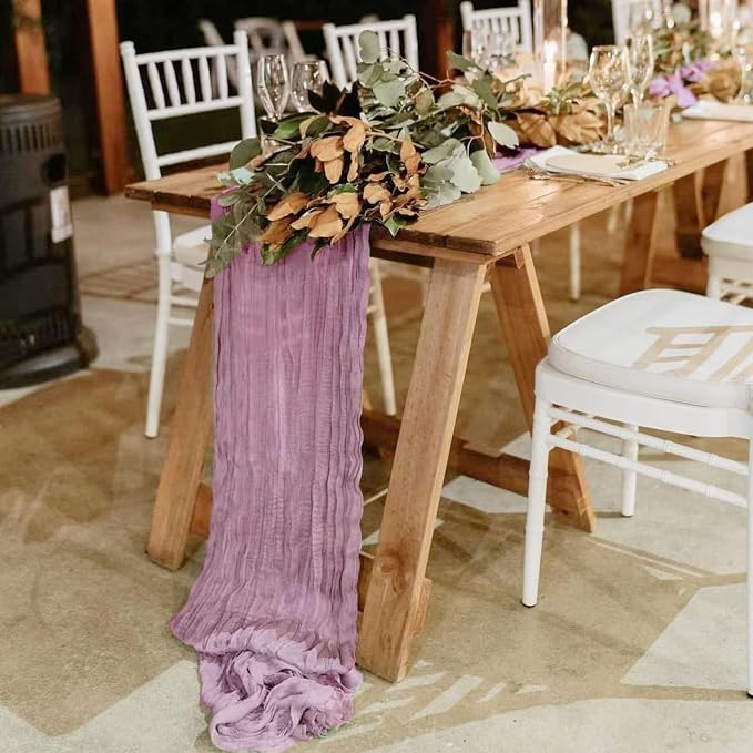 6Pack Lavender Cheesecloth Table Runner 20 x 120 inch Gauze Table Runner | - Image 2