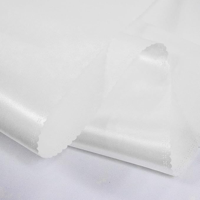 White Table Runners, 12x108 Inches, 12 Pack | Satin, Silk and Smooth Fabric - Image 3