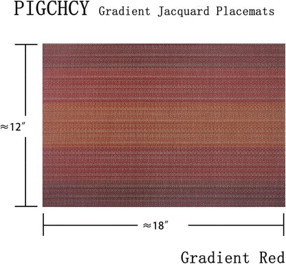 PIGCHCY Placemats Set of 12 Washable Durable Place Mats Vinyl Heat Resistant - Image 2