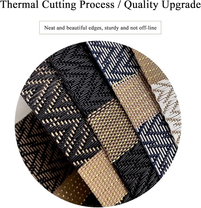 PIGCHCY Luxurious Placemats Set of 8, 18 x 12 inches Elegant Placemats Non-Slip - Image 3
