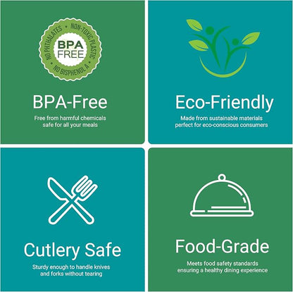 ZOES HOMEWARE 100% Compostable Oval Paper Plates 12 inch Bulk 100 Count | Heavy - Image 7