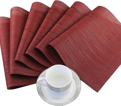 PIGCHCY Placemats Set of 8 Washable Durable Place Mats Vinyl Heat Resistant - Image 4