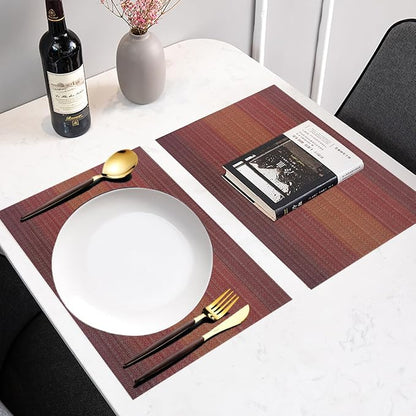 PIGCHCY Placemats Set of 12 Washable Durable Place Mats Vinyl Heat Resistant - Image 7