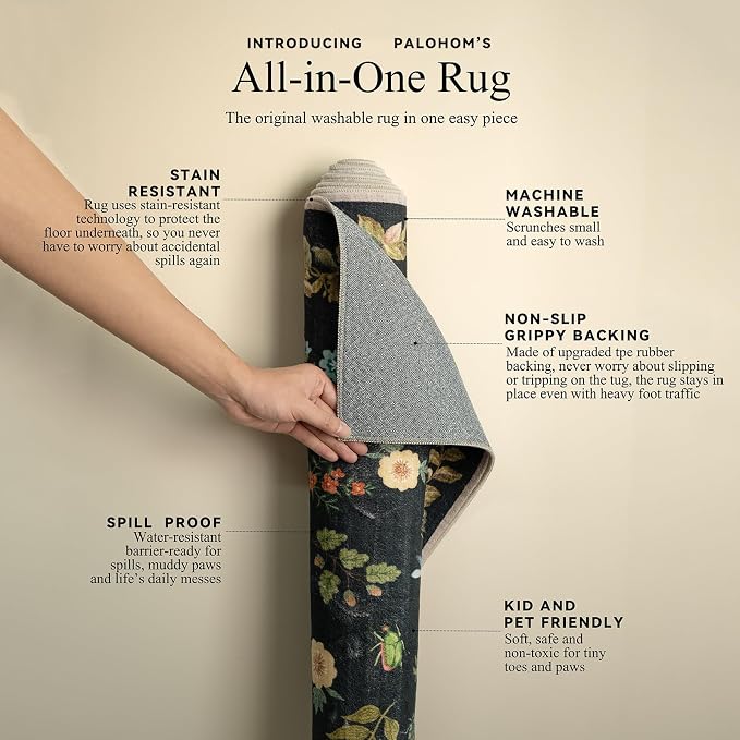 Washable Runners for Hallways Kitchen Rugs: 2'6"x8' Runner Rug Stain Resistant - Image 4