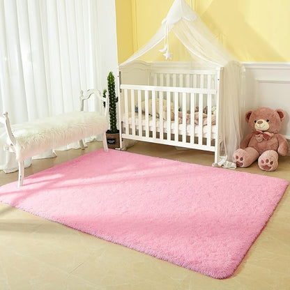 Andecor Soft Fluffy Bedroom Rugs, 4 x 6 Feet Indoor Shaggy Plush Area Rug - Image 4