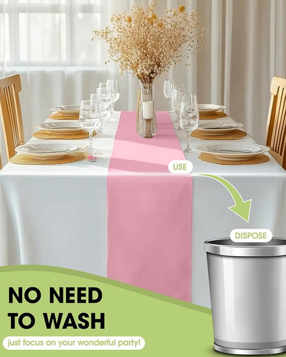 Pureegg Light Pink Plastic Table Runners - Image 4