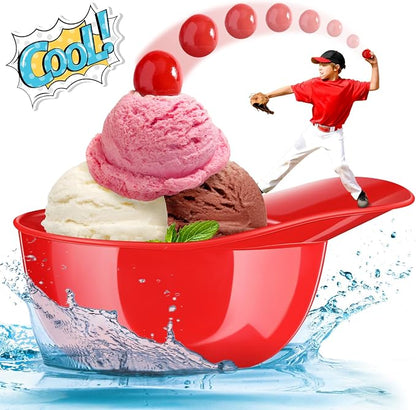 Ice Cream Dessert Baseball Cap Bowls Baseball Helmet Snack Bowl 8 oz Mini Party - Image 4