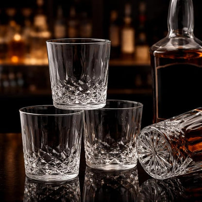 Yungyan 48 Pcs Plastic Clear Whiskey Glasses, 10 oz Unbreakable Reusable Old - Image 9