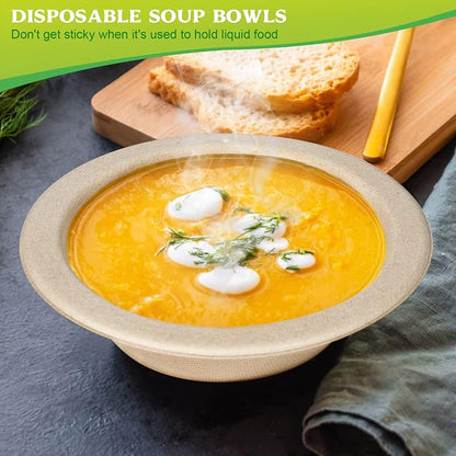 greensight 12oz Compostable Paper Bowls, 200 Pack Disposable Heavy Duty | - Image 2