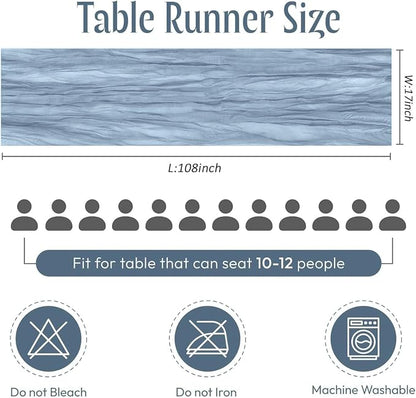 25 Pack Dusty Blue Cheesecloth Table Runner 17 x 108 Inch Gauze Table Runner - Image 2