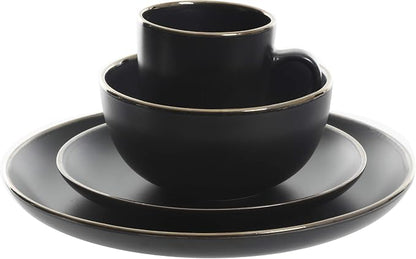 Gibson Home Rockaway 16-Piece Round Stoneware Dinnerware Set, Service - Image 3