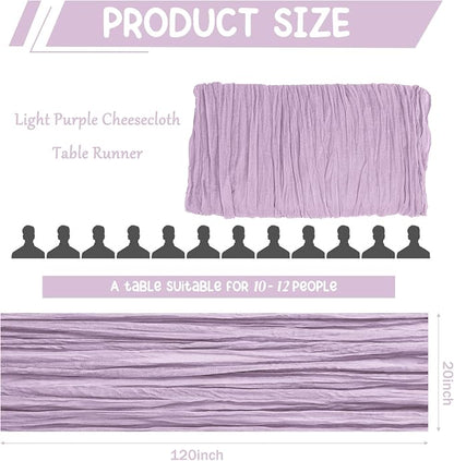 10 Pack Cheesecloth Table Runner 10FT Boho Gauze Rustic Fabric Table Runner - Image 2