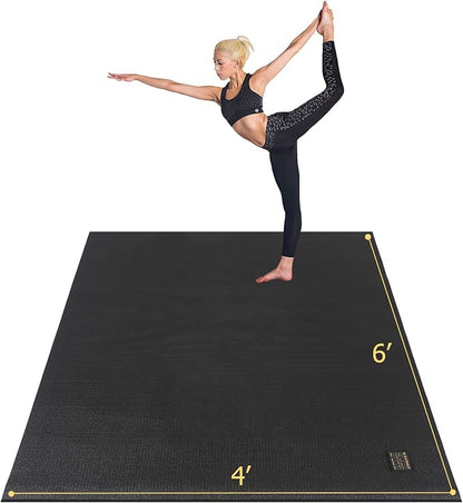 GXMMAT Large Yoga Mat 6'x4'/6'x6'/7'x5', Extra Thick Workout Mats by GXMMAT