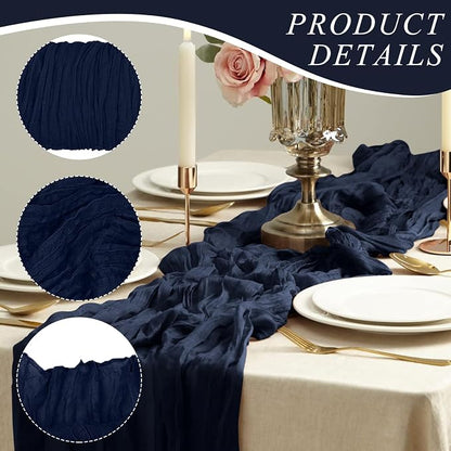 1 Pack Cheesecloth Table Runner 10Ft Christmas Gauze Boho Table Runners - Image 3