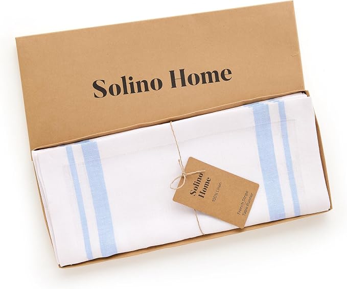 Solino Home 100% Pure Linen Table Runner, 14 x 36 in, end tables, coffee tables - Image 6
