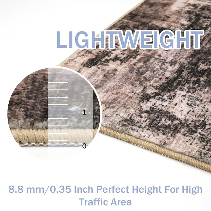 IOHOUZE Abstract Runner Rug 2x7 Ft Washable Runners - Image 4