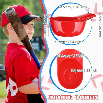Ice Cream Dessert Baseball Cap Bowls Baseball Helmet Snack Bowl 8 oz Mini Party - Image 3
