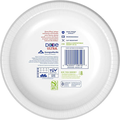 Dixie Ultra, Large Paper Bowls, 20 Oz, Microwave Safe, Compostable, Disposable - Image 6