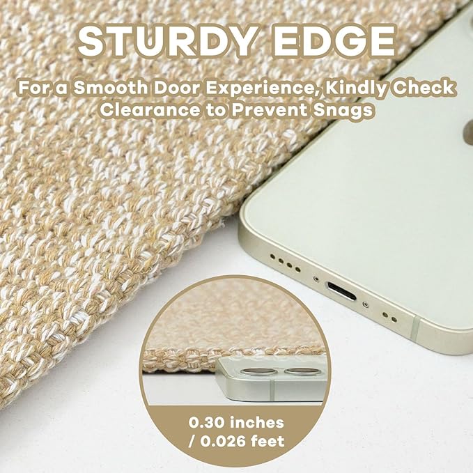 EARTHALL Washable Area Rugs 5x7 Ft Non Slip Living Room Rugs Cotton Dining Room - Image 3