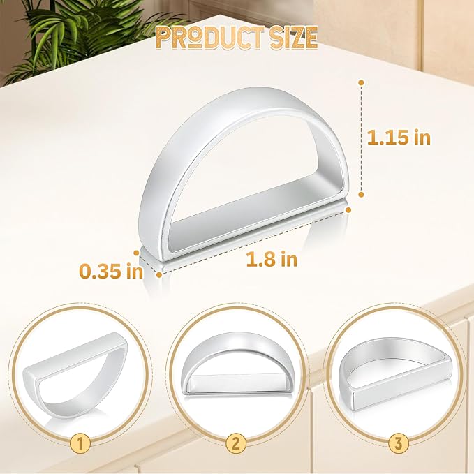 KPOSIYA Napkin Rings Set of 12, Metal Silver Napkin Rings Bulk - Image 3