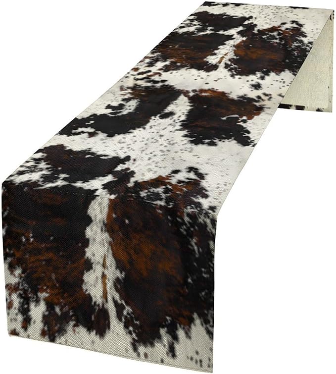 Cow Print Table Runner, 13x70 Inch by Yearn+Jear