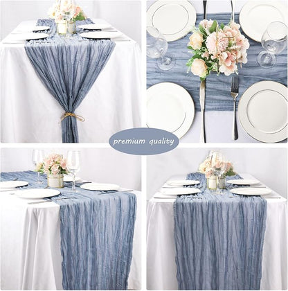 12 Pack 10Ft Cheesecloth Table Runner 35x120 Inch Boho Gauze Table Runner - Image 5