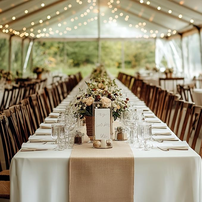 6 Pack Burlap Table Runners 12x108 Inch - Image 2