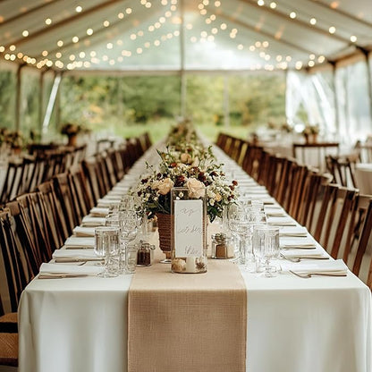 6 Pack Burlap Table Runners 12x108 Inch - Image 2