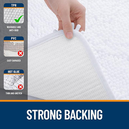OLANLY Small Bathroom Rugs 24x16, Extra Soft Absorbent Chenille Bath Rugs - Image 6