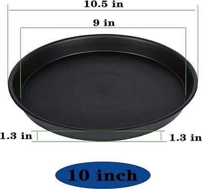 6 Pack 10 inch Plant Saucer, Heavy Duty Plastic Plant Saucers 10 inch Round - Image 2