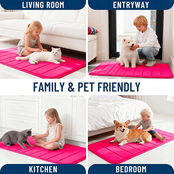 OLANLY Memory Foam Long Bathroom Rugs Runner 70x24, Super Soft Absorbent Bath - Image 9