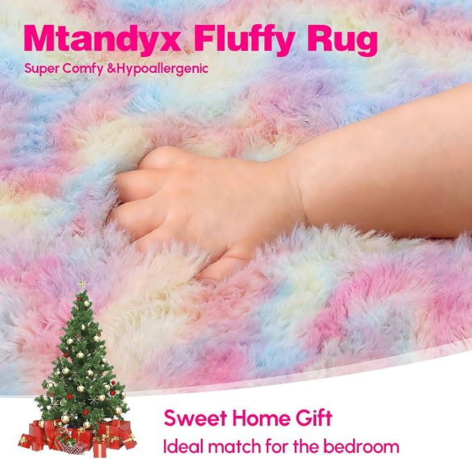 Large 9x12 Area Rug for Living Room, Soft Shag Rugs for Bedroom, Non-Slip Ultra - Image 2