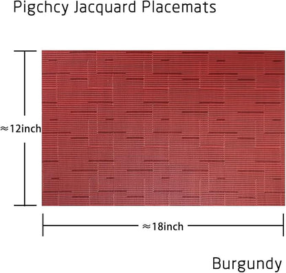 PIGCHCY Placemats Set of 12 Washable Durable Place Mats Vinyl Heat Resistant - Image 2