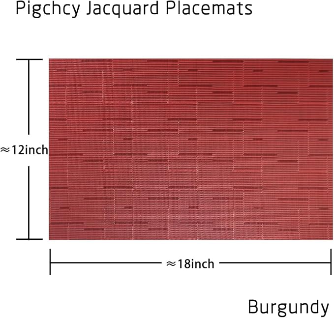 PIGCHCY Placemats Set of 8 Washable Durable Place Mats Vinyl Heat Resistant - Image 2