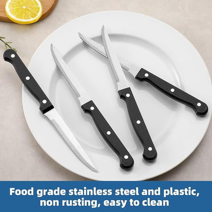 Steak Knives Set of 24, Sharp Triple Rivet Steak Knife Sets, High-Carbon - Image 3