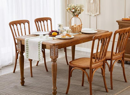 Embroidered Table Runner, Light Green Table Runners 36 Inches Long | Linen - Image 6