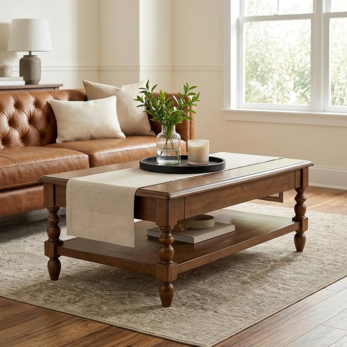 Solino Home 100% Pure Linen Table Runner Natural Woven, Fete 14 x 60 in | Table - Image 4