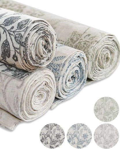 jinchan Sage Green Floral Linen Table Runner 13 x 72 Inch Farmhouse | Textured - Image 9