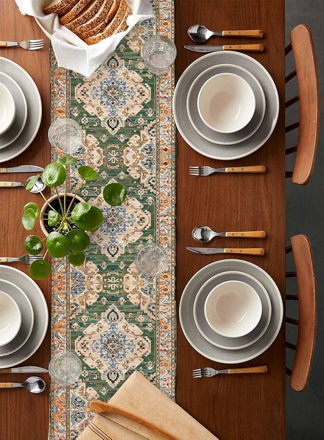 Boho Table Runners 60 Inches Long, Vintage Western Kitchen Dining Tables - Image 5