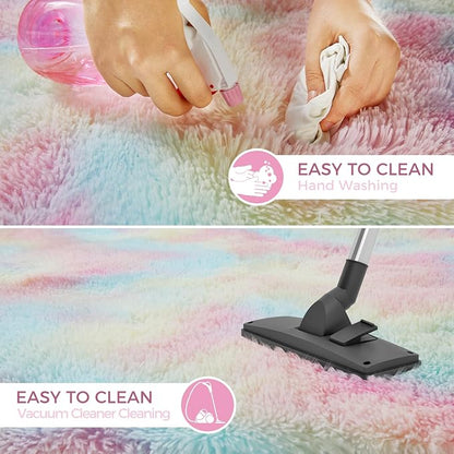 Ultra Soft Rug for Living Room, 8X10 Fluffy Shag Area Rug for Bedroom, Modern - Image 7