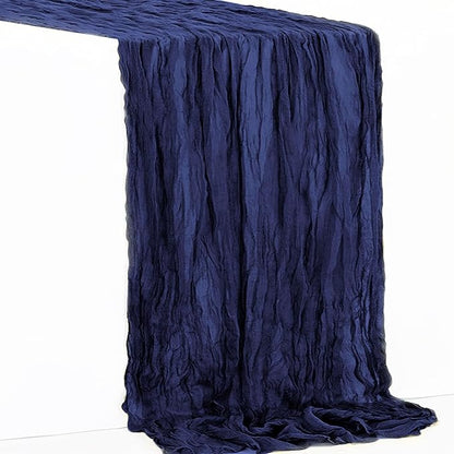 6 Pack Navy Blue Cheesecloth Table Runner 35x120 Inch 10Ft Rustic Gauze Cheese - Image 7