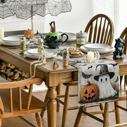 Artoid Mode 210 GSM Halloween Table Runner 13x72 Inch Home Party Decor | - Image 4