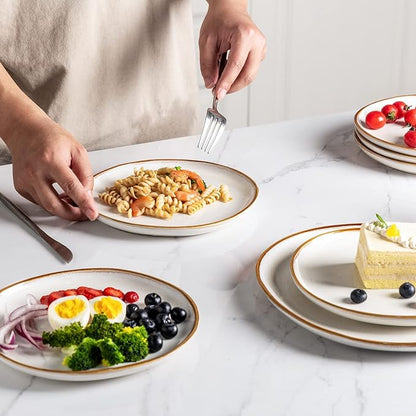 AmorArc Ceramic Dinner Plates Set of 6, 10.5 Inch Stoneware Plates Set | - Image 6
