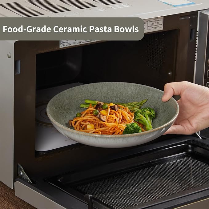 Pasta Bowls of 4, 32 Oz Salad Bowls Soup Bowls, Large Pasta Serving Bowl - Image 6