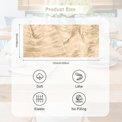 1 Pack Nude Cheesecloth Table Runner 35x120 Inch 10Ft Rustic Gauze Cheese Cloth - Image 5