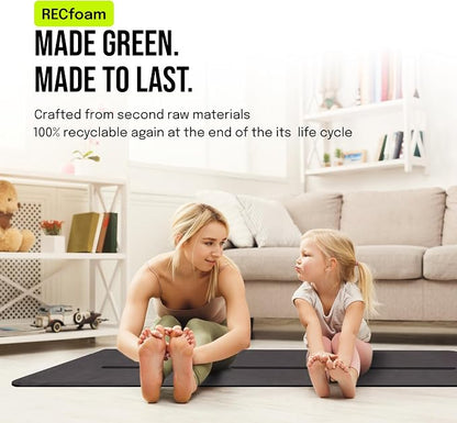 Gogokiwi Large Yoga Mat – 1/4" & 1/2" Thick Exercise Mats - Image 6