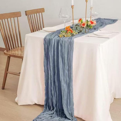 6Pack Dusty Blue Cheesecloth Table Runners 17x108inch Sheer Table Runner | - Image 7